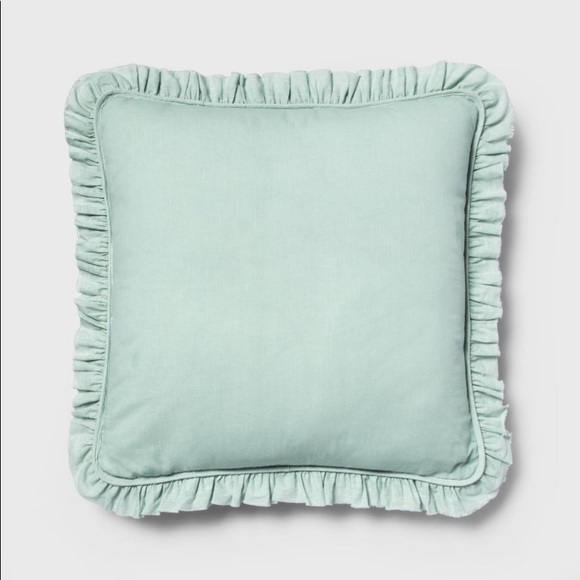 Euro Vintage Washed Ruffle Throw Pillow - Picture 1 of 4